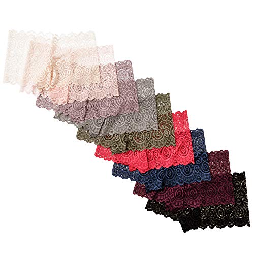 Alyce Intimates Pack Of 10 Womens Lace Boyshort Panty, Regular To Plus Size #TOP6
