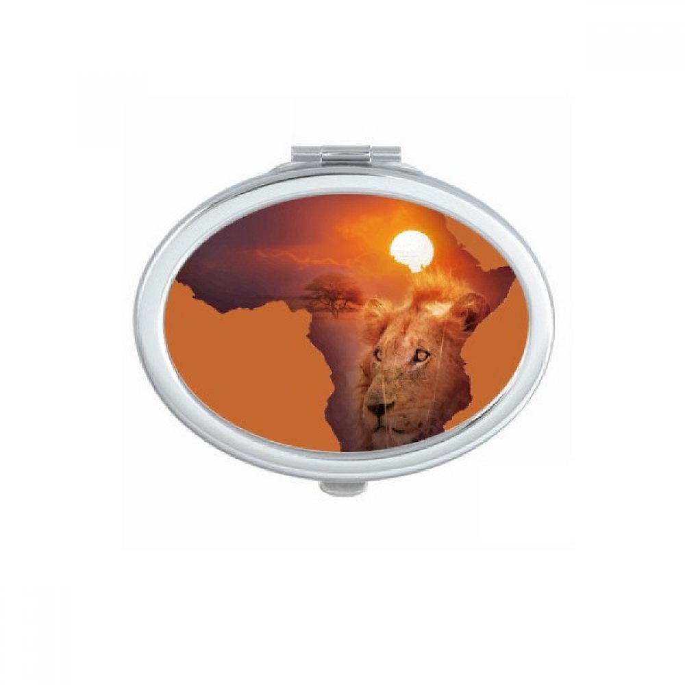 Miroir de maquillage compact ovale pour retouches faciles en voyage