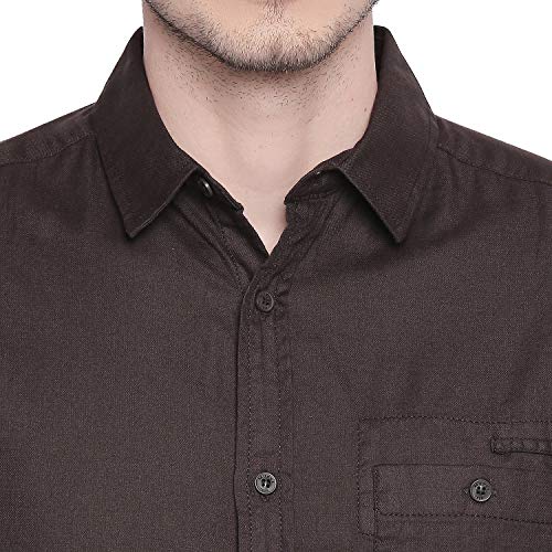 Image of MUFTI Men's Solid Slim Fit Shirt