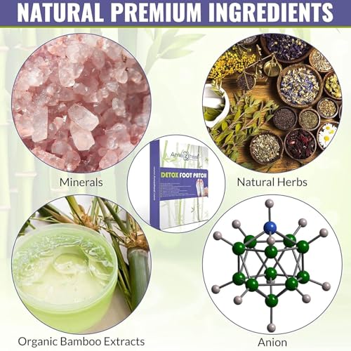 Image of AMAZHEAL Premium Detox Foot patches, Cleansing Toxin Remover Foot Pad, Stress Relief Sleep Patch, For Men And Women, 20 Count. (Pack Of 2)