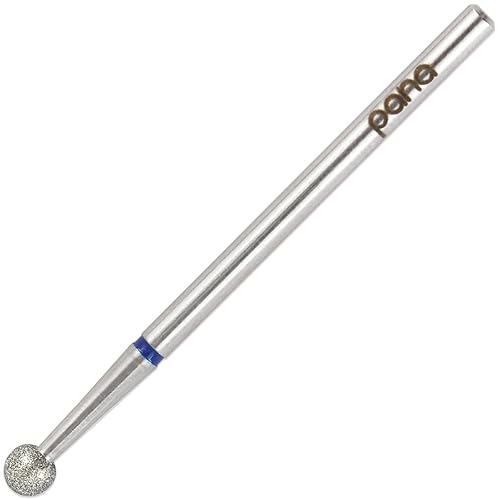 PANA Broca de bola de carburo de diamante de 332 pulgadas, estilo 05, grano medio, brocas profesionales para uñas de gel acrílico, manicura seca,