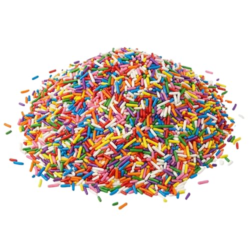 Rainbow Assorted Colorful Sprinkles Bulk - Kosher, 2.2 Pounds - Holiday Jimmies - Assorted For Baking Toppings For Cookies, Cakes, Cupcakes, And More In Bag