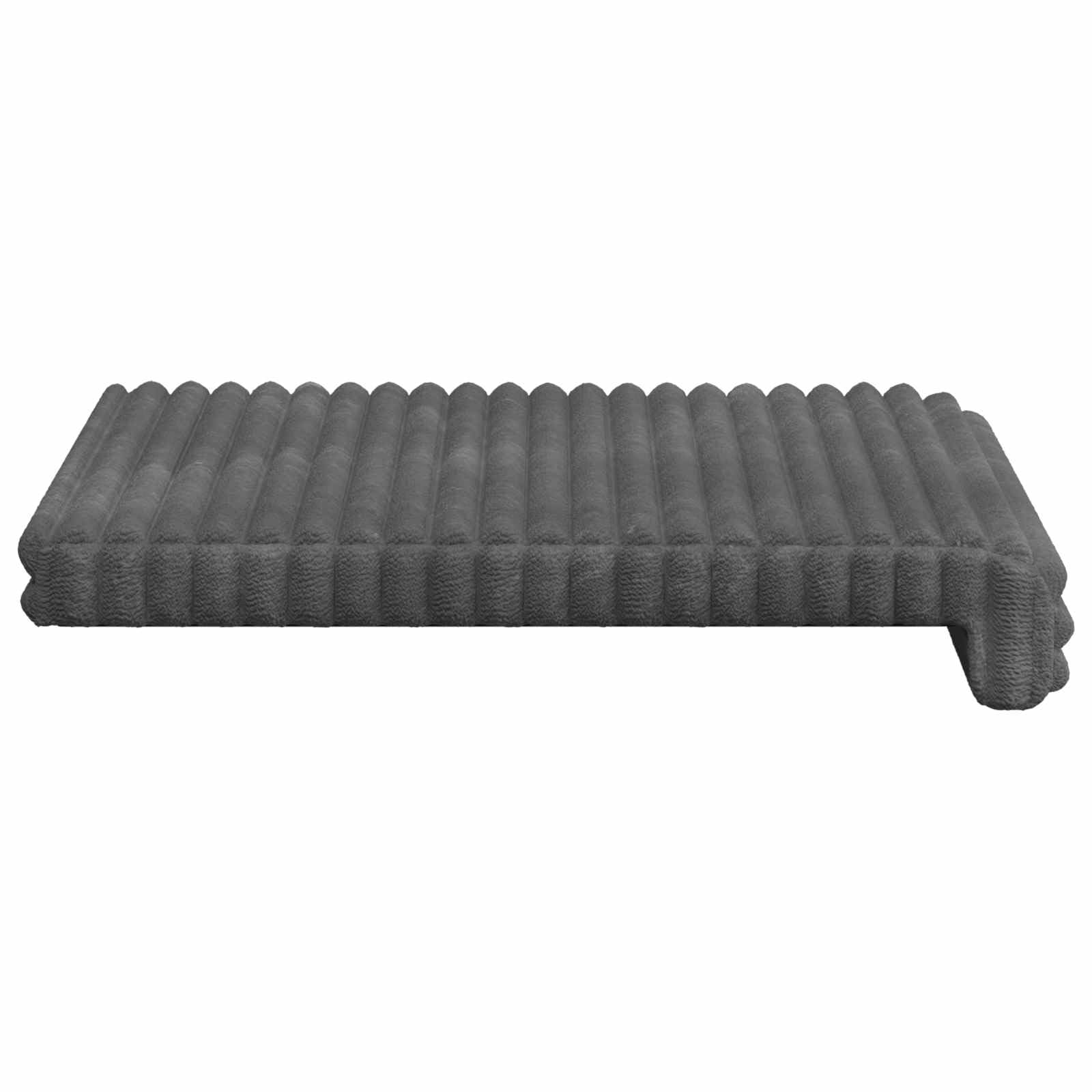 Poduszka na ławkę, 4 sztuki, pluszowy sztruk, jasnoszara, głębokość 35 cm | Antypoślizgowa konstrukcja, wypełnienie piankowe, podstawa z materiału drewnopochodnego, do przedpokoju i salonu