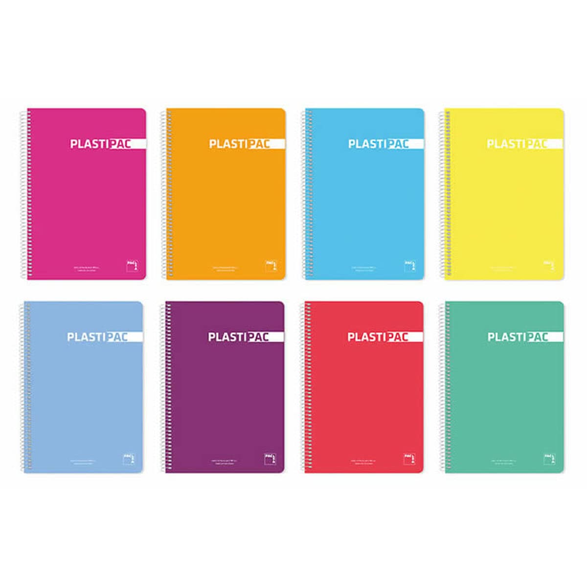 Cuaderno Pacsa Plastipac resistente Din A4 de 80 hojas con cubiertas protectoras multicolor 5 uds 2