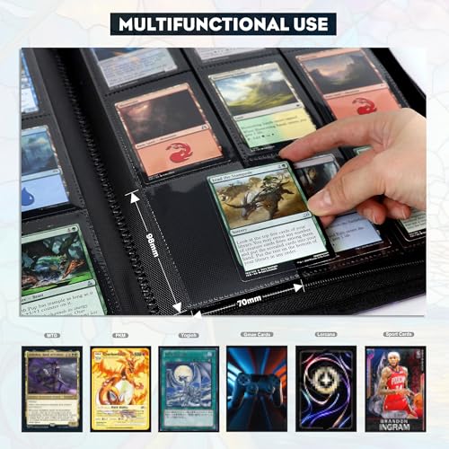 Image of Katomula 360 Pockets Card Binder, MTG Card Binder, Double Sided Card Collection Album Folder with 20 Pages, Side-Loading Card Holder for MTG, TCG, Trading Card, Sports Cards-Island