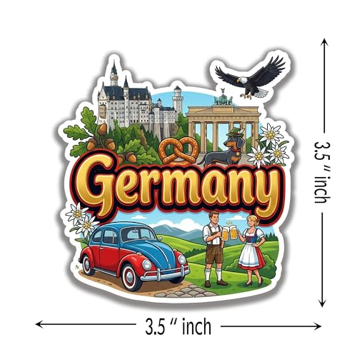 Image of Fridge Magnet - Premium Engineered Wood Souvenir, Laser-Cut Decorative Magnet for Home, Office & Travel Gifts - Germany