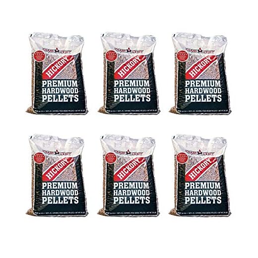 Camp Chef Smoker Grill Premium Hickory BBQ Hardwood Pellets, 20 lbs (6 Pack)