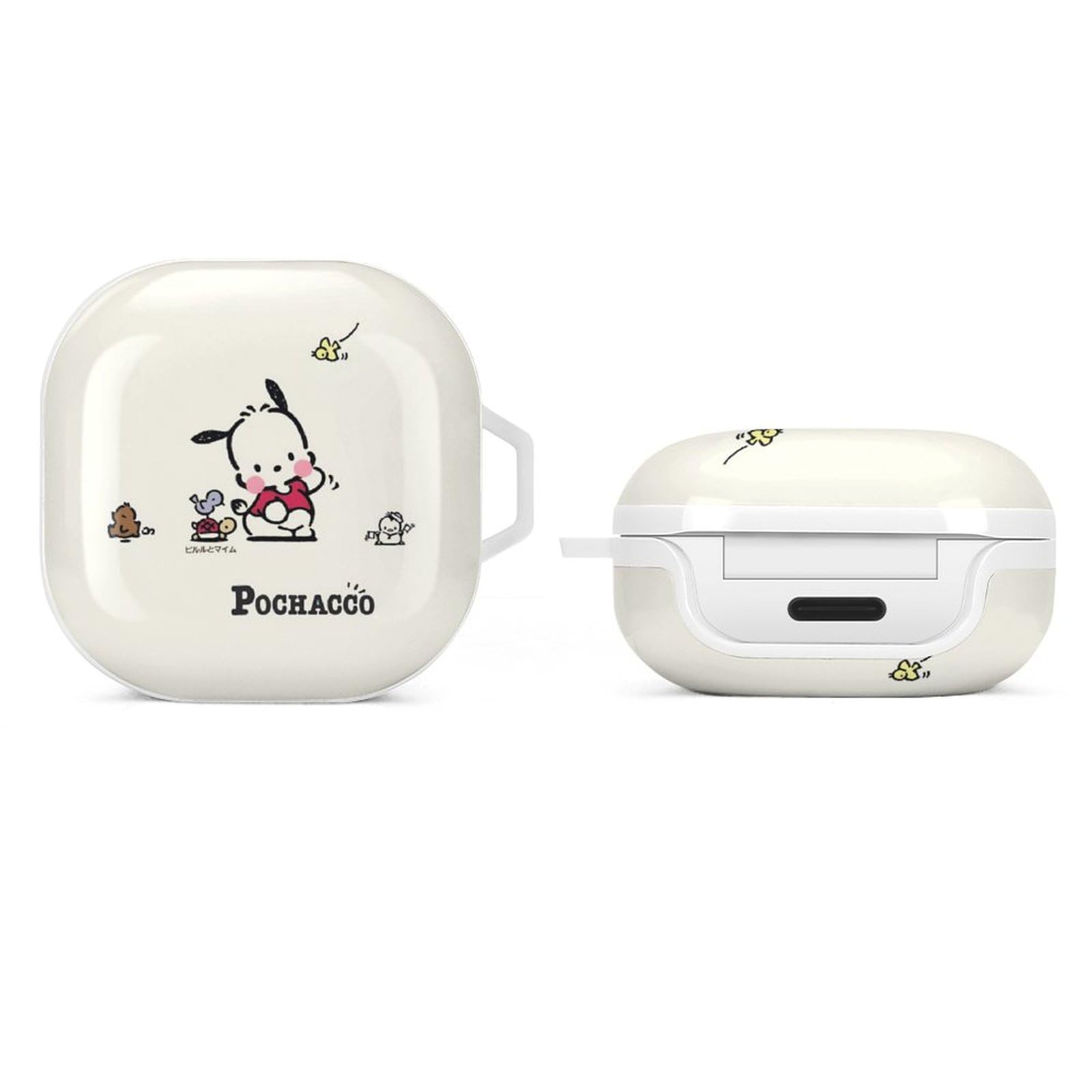 【未使用】Galaxy Buds2 ホワイト　ポチャッコケース付き Miniso ポチャッコ イヤホンケース Samsung Galaxy Buds Fe