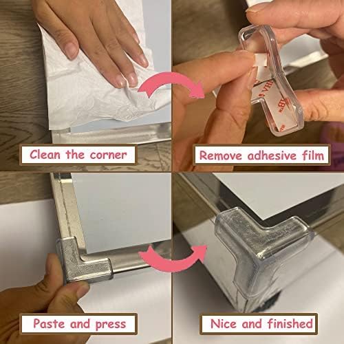 Miniatura 8 de saicheek 4 protectores de esquina de silicona pequeña (longitud 1.4 pulgadas), a prueba de bebés, protectores de esquina de mesa para bebé,