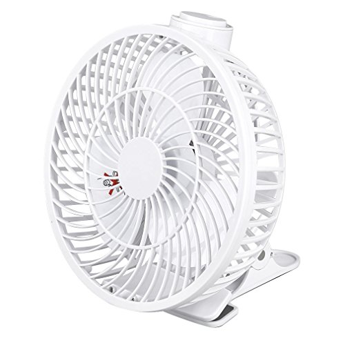 Tsing HONK Ventilador USB de Mesa con Interruptor Giratorio y Pinza 2100r/min Alta Potencia Mini Ventilador Portátil (Blanco)