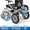 18 Miles Long Travel Range Corse Motility Compact Electric Wheelchair for Adults - Lightweight 60lbs, Foldable Motorized Power Chair for Seniors, 600W Motors, All-Terrain Capability