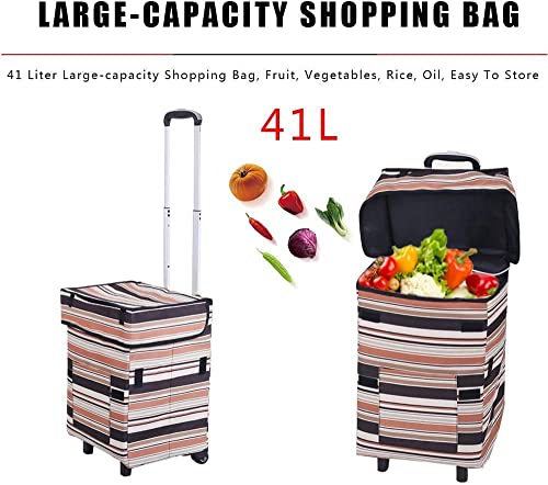 Einkaufstrolley Einkaufswagen-Trolley faltbar – 41 l Ladekapazität Aluminiumlegierung Zugstange große Kapazität… – Bild 5