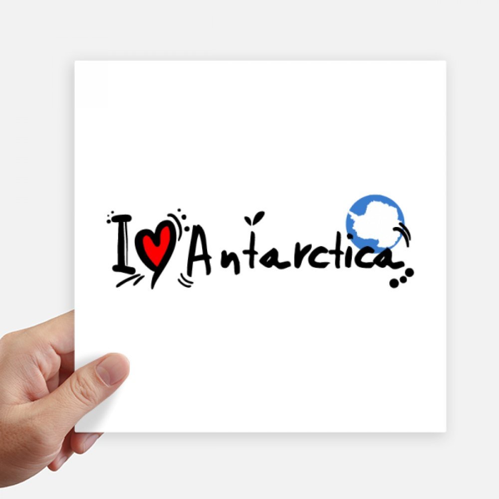 Pegatinas de la Antártida de amor adhesivos cuadrados de 20cm vinilos para moto y pared