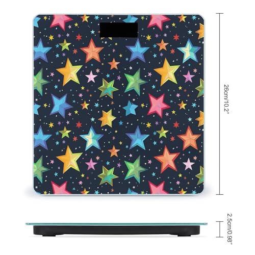 Báscula digital para baño con vidrio templado color estrellas miniatura 2