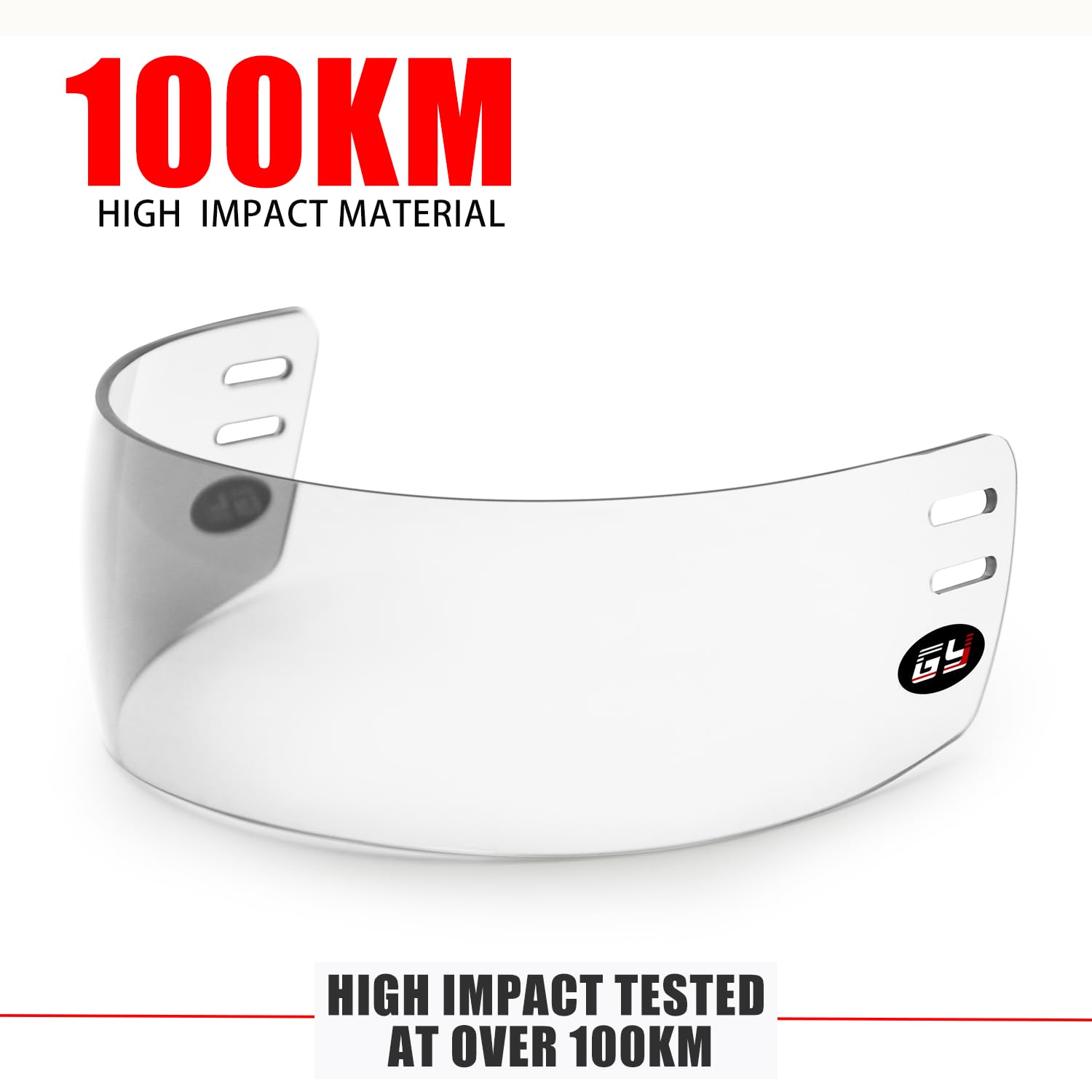 GY M1 Hockey Visor Hockey Helmet Visor Clear Adult Hockey Half Face Shield Visor Hockey Helmet Shield Anti-Scratch & Anti-Fog (Transparently)