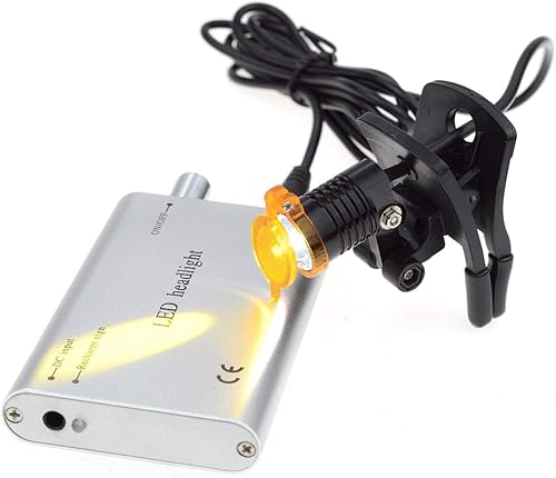 Miniatura 8 de Rigoberto - Faro delantero de 3 W con filtro de clip de plástico, luz principal, faro para lupa binocular con bolsa (plata)