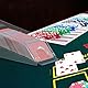 Relaxdays Kartenschlitten, Kartenspender mit 6 Decks, Blackjack Zubehör, HxBxT: 10 x 10 x 29 cm, transparent/schwarz