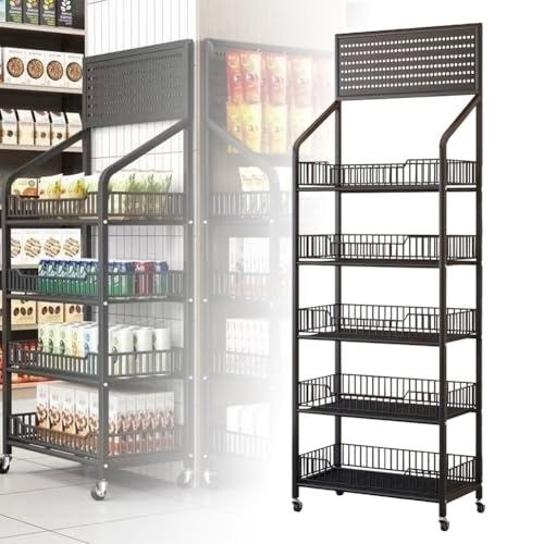 Présentoir à bonbons et collations à roulettes pour une cuisine et épicerie ordonnée