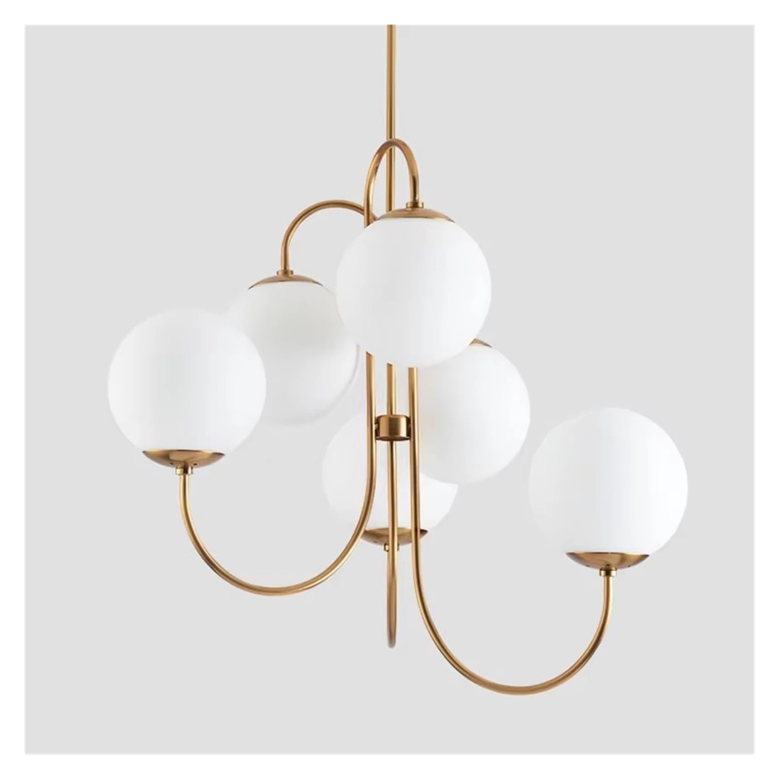 Nowoczesny żyrandol artystyczny białe szklane kule lampa wisząca stół kawiarnia lampa wisząca do domu salonu restauracji, nowoczesne oświetlenie (ciepłe światło)