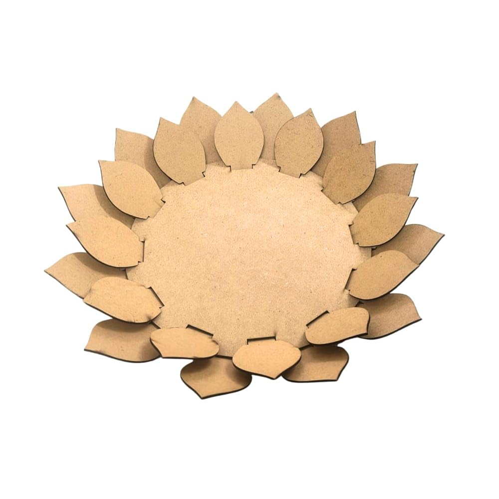 THE BROWN BOX-DIY Lotus Aasan for Idols-Ganpati,Laxmi,Krishna.MDF Lotus Stand,Creative and Unique Ganpati Decoration,Janmashtami Decoration,Diwali Decoration-image-1