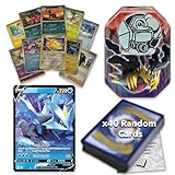 Ultimate Shiny Tin Bundle - 50 Random Cards Guaranteed 10 Holos + 1 Rare Shiny Card + 1 Coin Plus The Toy Box Card