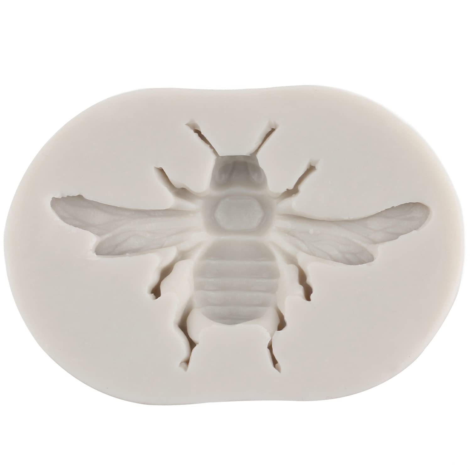 MYPRACS Bumble Bee Silicone Fondant Moulds for Cupcake Topper Cake Decorating Candy Chocolate Polymer Clay Gum Paste Set of 4 - Image 3