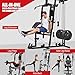 FAGUS H Home Gym System Workout Station, Multifunctional Full Body Home Gym Equipment with Pulley System, Plate Loaded Home Gym Station with Various Exercise Accessories for Full Body Training, Black