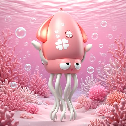 Smalody Juguete Inteligente de Pulpo bailarín con Luces LED y música, Juguetes interactivos Recargables para bebés con evitación de obstáculos, Regalo sensorial Ideal para Navidad y cumpleaños (Rojo)