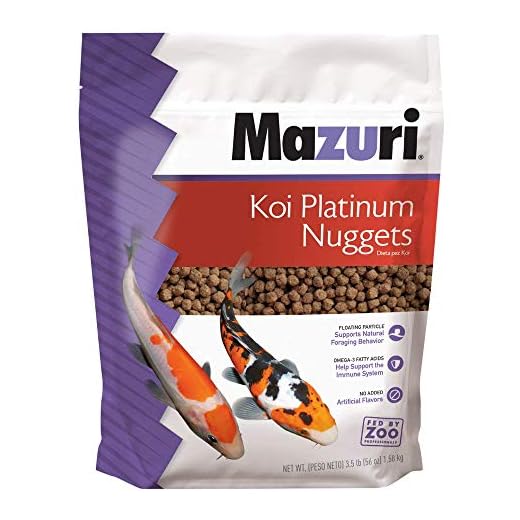 Mazuri Koi | Platinum Nuggets Nutritionally Complete Koi Fish Food | for Medium Koi - 3.5 Pound (3.5 lb.) Bag