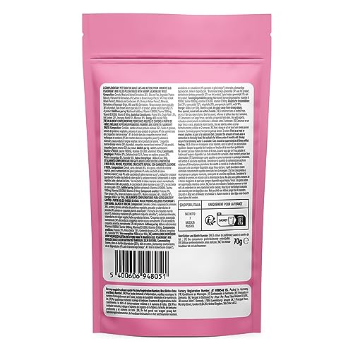 by Amazon - Friandises pour chats - Petits coussins Mélange du pêcheur avec crevettes, saumon et truite, 70 g – Image 3