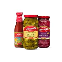 Mezzetta Taco Pack 3 Pack | California Habanero Hot Sauce 7.5 fl oz, Sliced Tamed Jalapeno Peppers 16 fl oz, Pickled Red Onions 16 fl oz