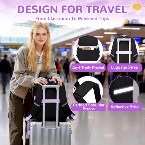 Mochila Escolar para Niñas ASKSKY 15.6 Pulgadas miniatura 4