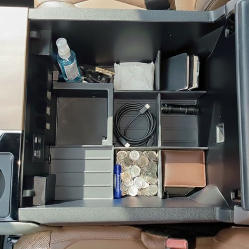 Image of Vehicle OCD - Center Console Divider and Tray Organizer for Toyota Tundra (2022-2026) / Sequoia (2023-2026) - Made in USA - NOT Compatible with Center Console Safe - SLX513
