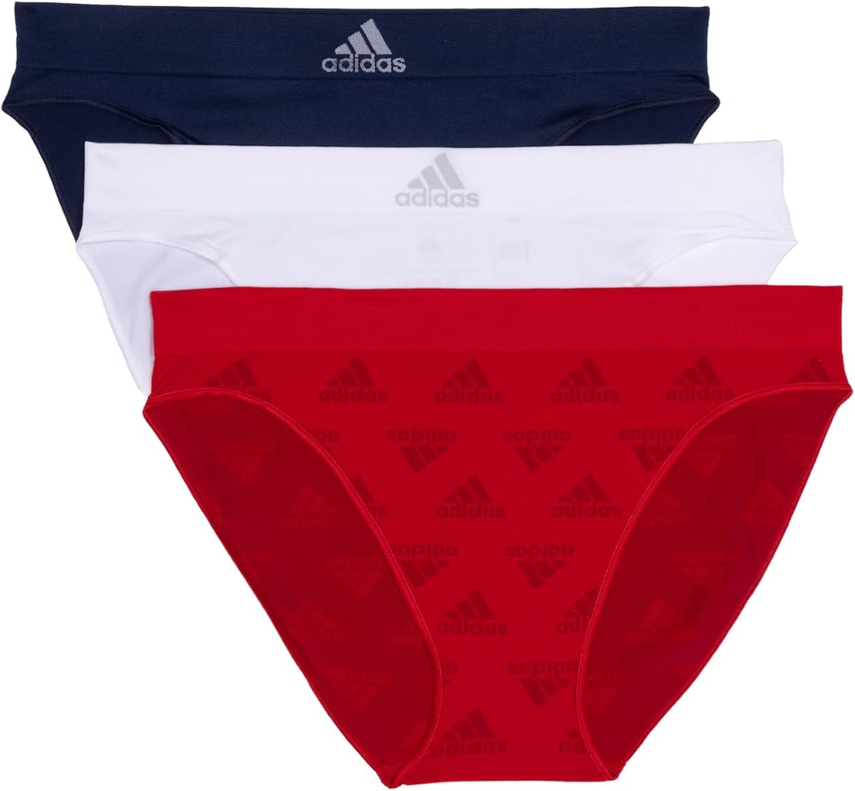 Paquete múltiple de ropa interior de bikini sin costuras adidas para mujer