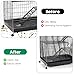 2Pcs Bird Cage Seed Catcher, Adjustable White Bird Cage Net Birdcage Cover Skirt Nylon Mesh Netting, Stretchy Birds Cages Guard for Parrot Parakeet Macaw African Any Cages Cover