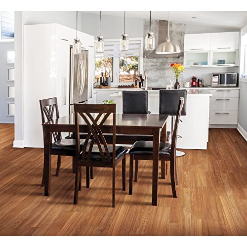 Mohawk Basics Laminate Flooring, Trunk Hickory Look, 8 mm T x 7.5 in. Wide x 47.25 in. Length, Random Embossed Texture, Semi-Gloss, (7 Planks), (17.18 sqft/case)