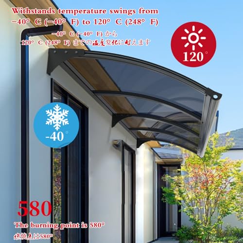 Auvent de porte d'entrée design lavabo architectural en polycarbonate