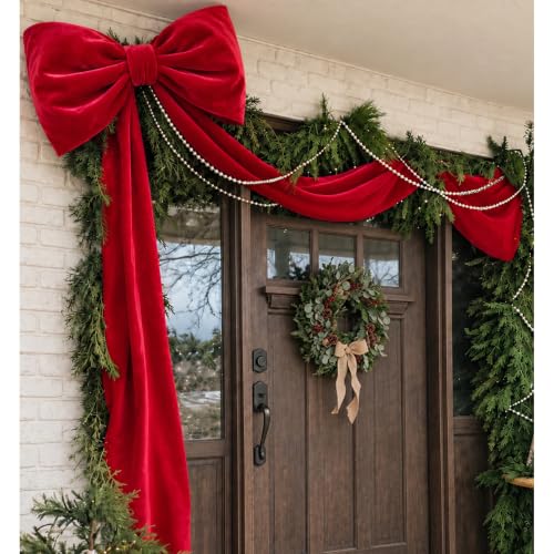 Christmas Decorations - 6 Ft Giant Bows for Christmas Tree Decor