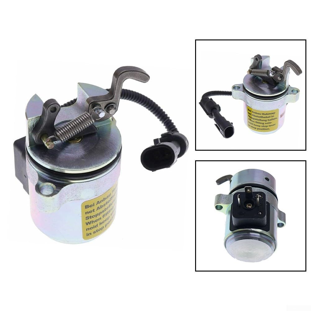Imán de bloqueo de combustible 6686715 para Bobcat S250 863 873 – Válvula magnética de desconexión de 12 V para excavadora Deutz F3L F4M de repuesto resistente