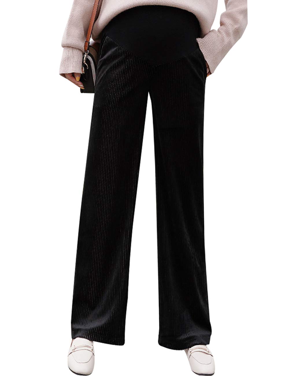 Maternidad sobre Topetón Pantalones Pantalones cómodos para Mujeres Embarazadas