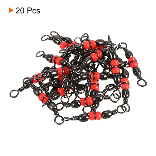 PATIKIL 3 Way Swivel, 20Pcs 72lb Stainless Steel Cross Line T-Turn Triple Barrel Terminal Tackle for Saltwater Freshwater Fishing Black - Image 3