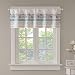 Dawn Printed Blue Window Valance , Cotton Pieced Rod Pocket Print Floral Valances for Windows , 50X18" , Teal
