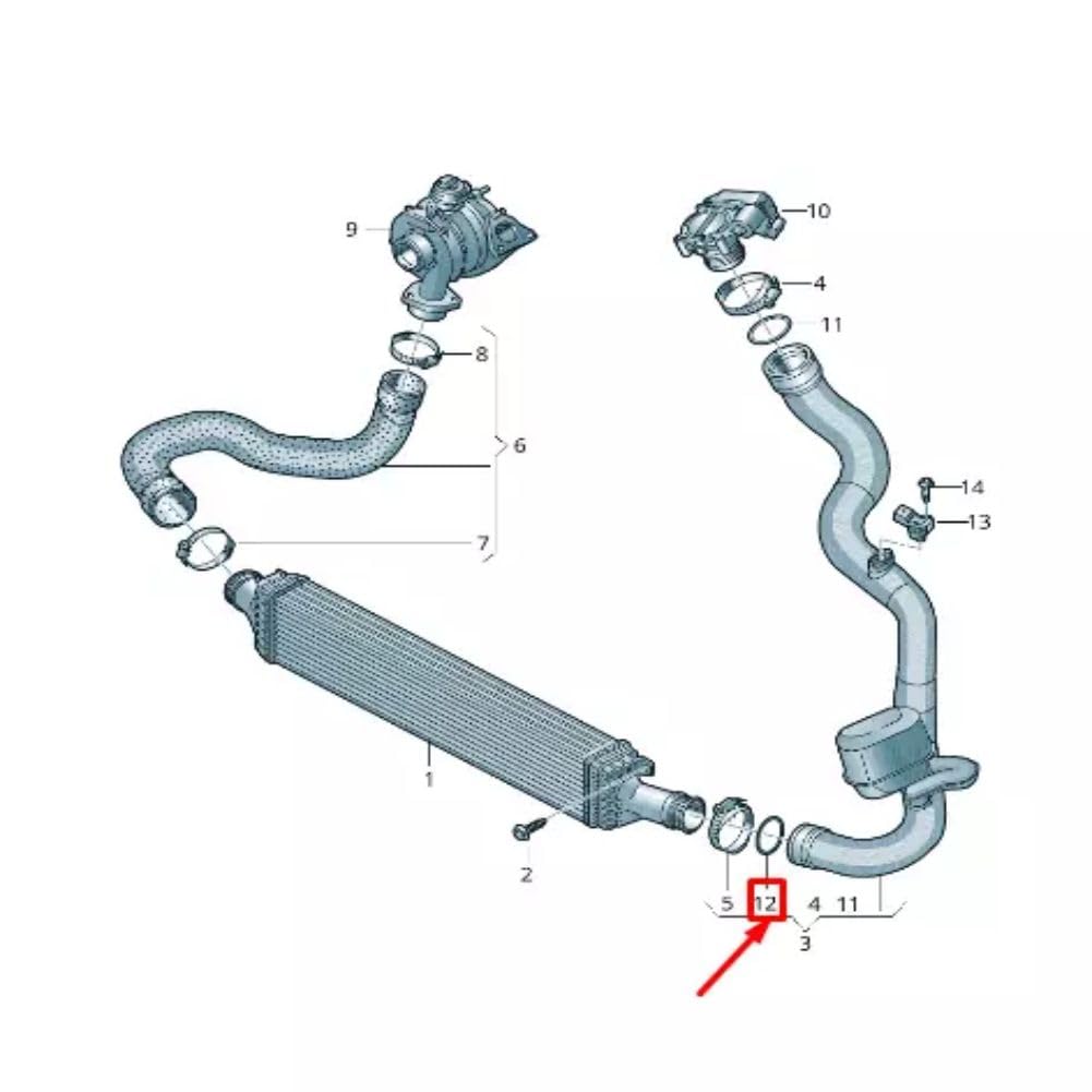 Replacement# 8K0145117B throttle valve Rubber 2pc/set
