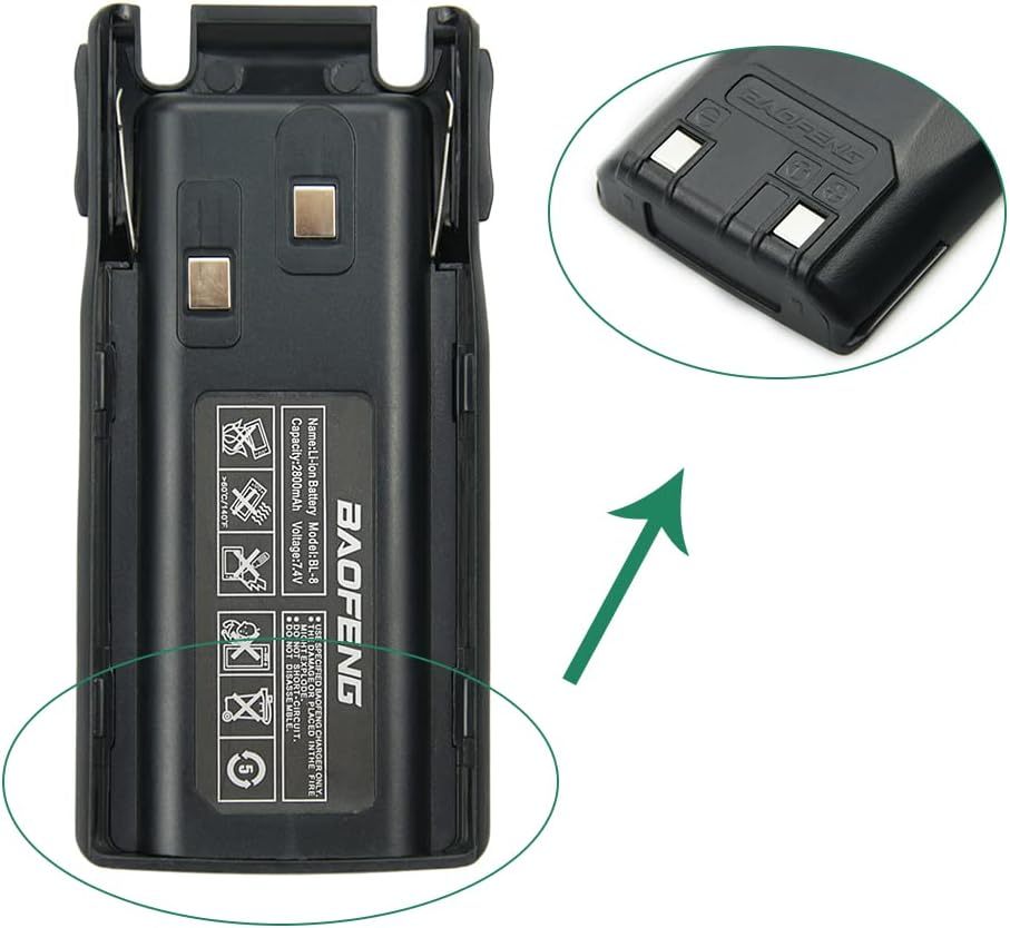 Vineyuan 7.4V 2800mAh BL-8 Li-ion Replacement Battery for BF-UV82 UV-8D UV-89 UV-82HP UV-82HX Two Way Radios Battery : Electronics