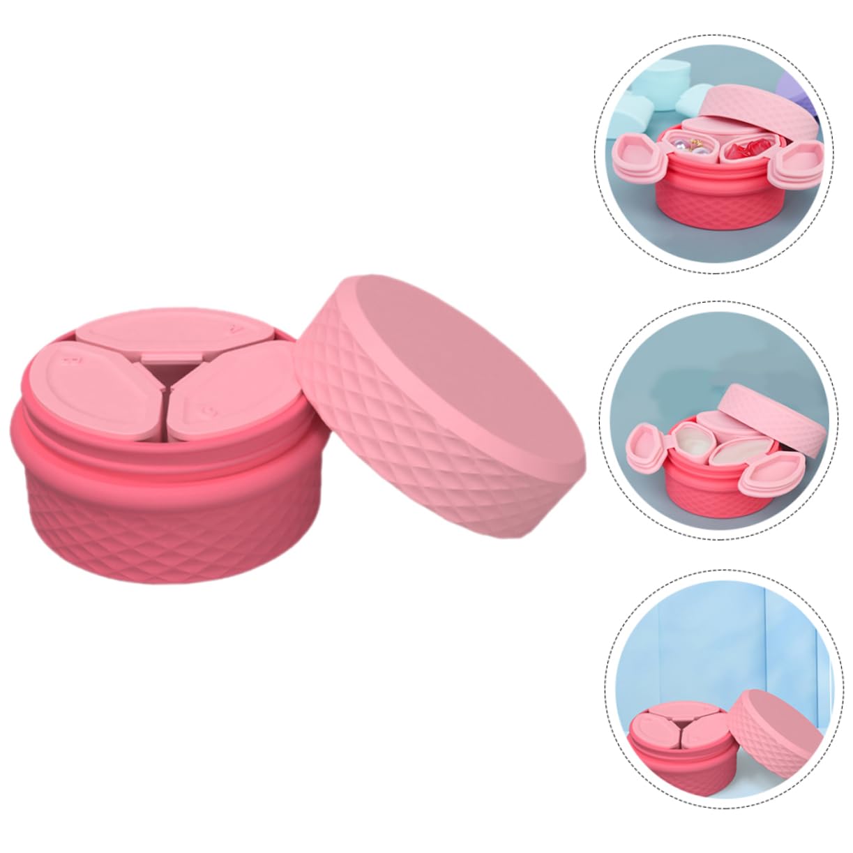 Healeved Lot De 4 Flacons De Voyage En Silicone Pour Produits De Toilette Flacons Compacts Pour Lotion Trousse De Maquillage Camping Voyage Daffaires