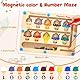 Magnetisches Farb- und Zahlenlabyrinth, Montessori-Spielzeug für Kinder ab 3 Jahren, Lernen, pädagogisches Feinmotorik-Reisespielzeug für Kleinkinder, Vorschüler, Jungen, Mädchen, Magnete und