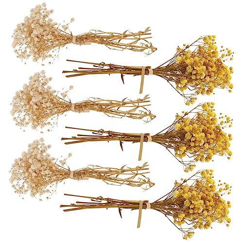 6pcs Ramo de flores secas bebé aliento artificial