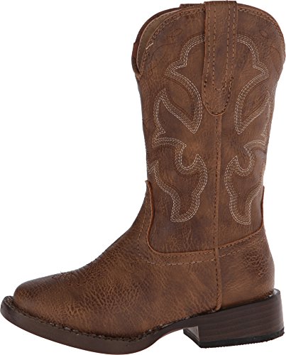 Roper Cole Square Toe Boot (Toddler/Little Kid) Tan 2 Little Kid M2