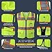 JKSafety Safety Vest for Men Women Hi Vis Relfective Vest with Pockets High Visibility Meet ANSI Standard Yellow Color with Extended Orange Strips (BX331-Yellow L)