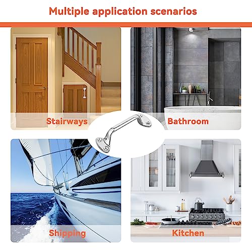 Bath Grab Bar, 6In Shower Grab Bar Stainless Steel Bathroom Handles Stairway Handrail Balance Bar Boat Yacht Handle Pull #TOP1
